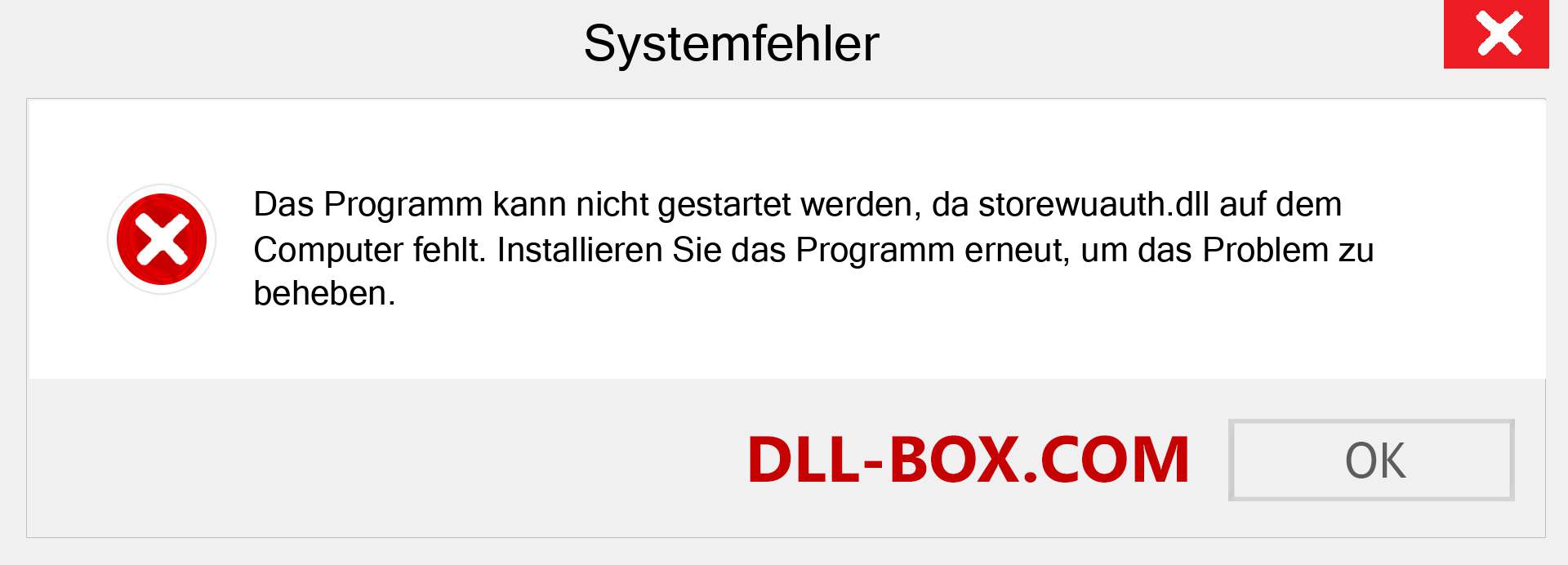 storewuauth.dll-Datei fehlt?. Download für Windows 7, 8, 10 - Fix storewuauth dll Missing Error unter Windows, Fotos, Bildern