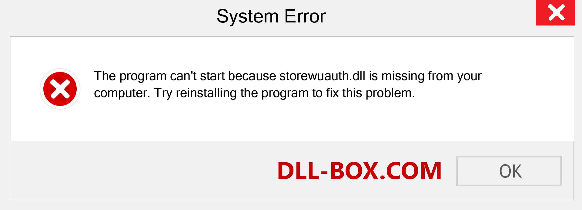  storewuauth.dll file is missing?. Download for Windows 7, 8, 10 - Fix  storewuauth dll Missing Error on Windows, photos, images