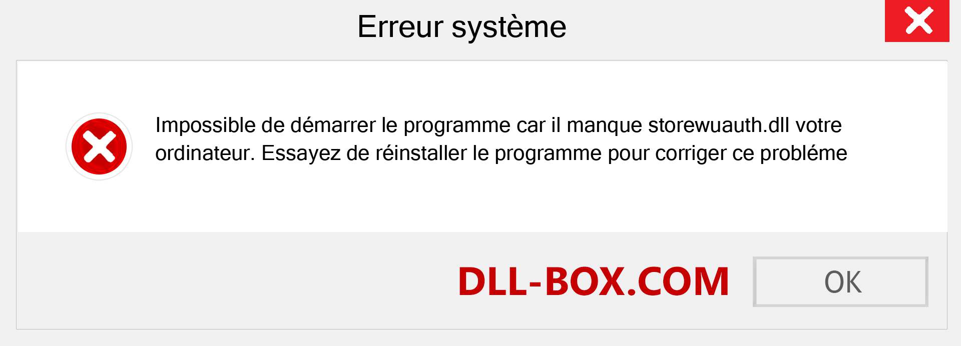 Le fichier storewuauth.dll est manquant ?. Télécharger pour Windows 7, 8, 10 - Correction de l'erreur manquante storewuauth dll sur Windows, photos, images
