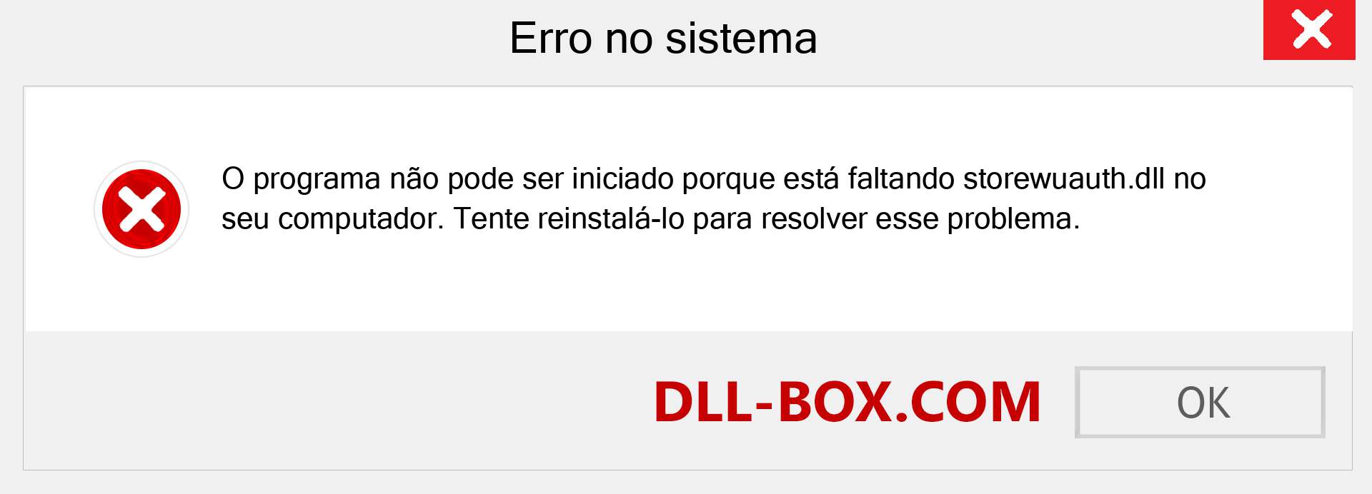 Arquivo storewuauth.dll ausente ?. Download para Windows 7, 8, 10 - Correção de erro ausente storewuauth dll no Windows, fotos, imagens